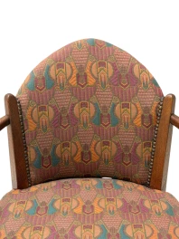 Art Deco Armchair by Paul Bromberg, Solid Oak, Re-Upholstered, 1920s